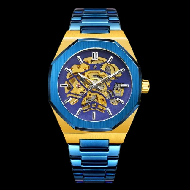 FORSINING Business Style Luxury Mens Montres Mechanical Skeleton Automatic Stainless Steel Watch