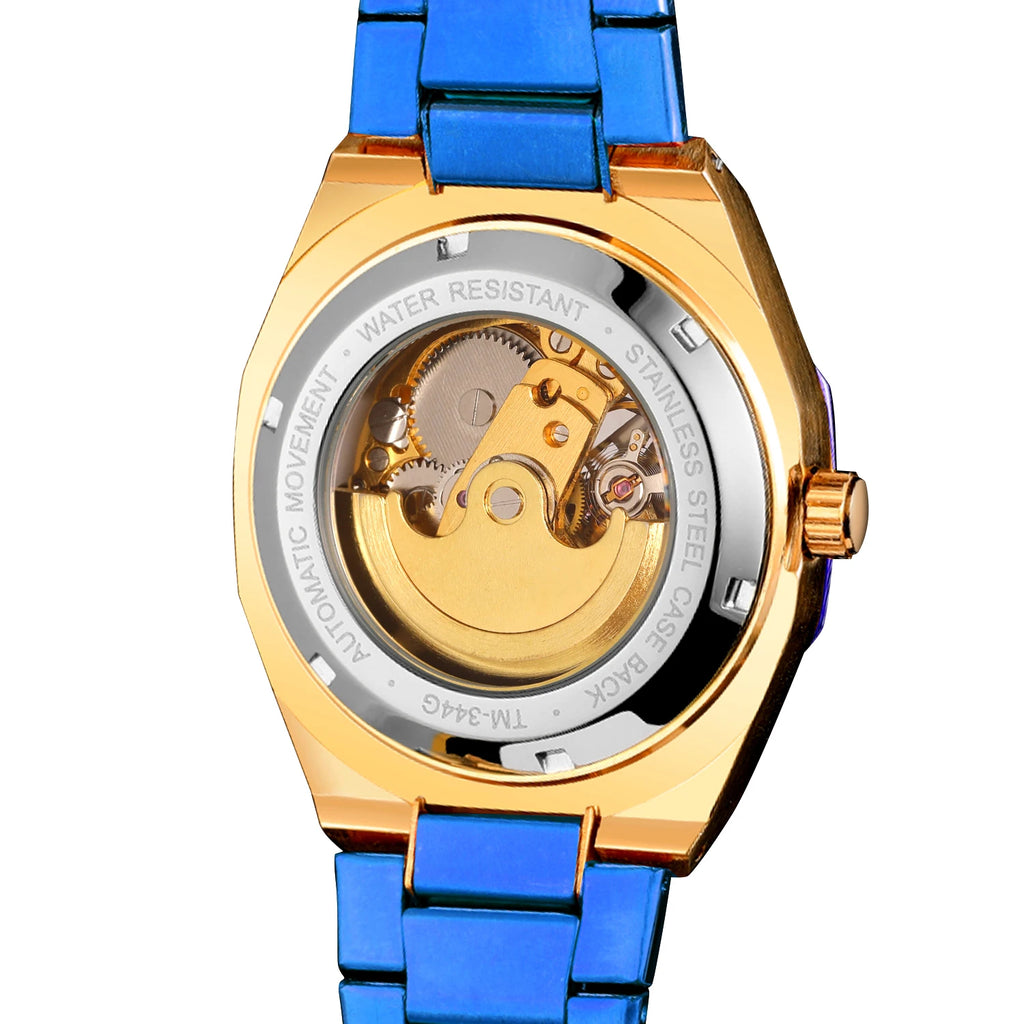 FORSINING 8198 New Automatic Mechanical Men Wristwatch Military Army Sport Male Clock Top Brand Luxury Silver Skeleton Man Watch