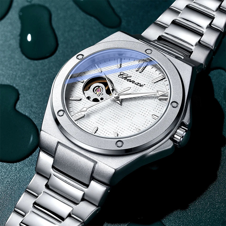 CHENXI 2026 Mechanical Man Watch Automatic Luminous Water-Resistant Steel Bracelet Fashion Mechanical Wristwatches Men