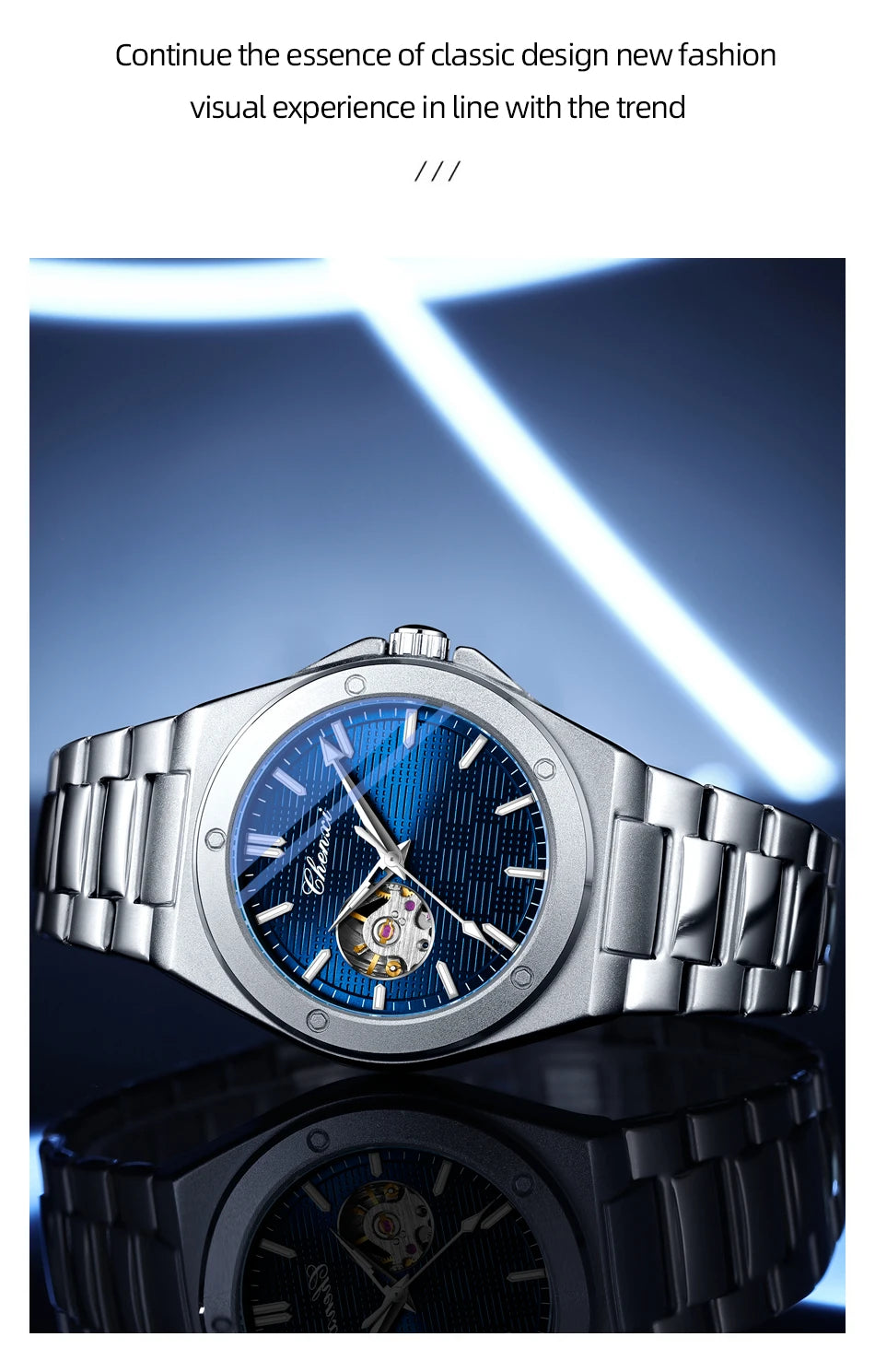 CHENXI 2026 Mechanical Man Watch Automatic Luminous Water-Resistant Steel Bracelet Fashion Mechanical Wristwatches Men