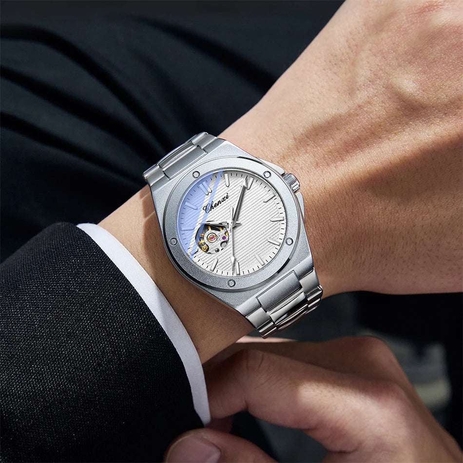 CHENXI 2026 Mechanical Man Watch Automatic Luminous Water-Resistant Steel Bracelet Fashion Mechanical Wristwatches Men